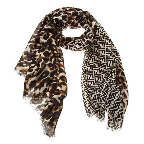 fendi leopard print scarf|farfetch fendi scarf.